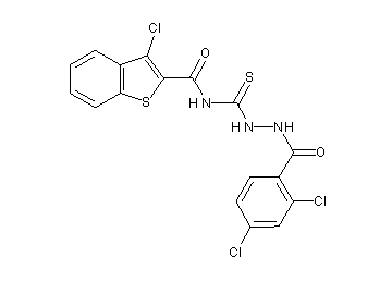 3-chloro-N-{[2-(2,4-dichlorobenzoyl)hydrazino]carbonothioyl}-1-benzothiophene-2-carboxamide - Click Image to Close