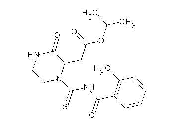 isopropyl (1-{[(2-methylbenzoyl)amino]carbonothioyl}-3-oxo-2-piperazinyl)acetate - Click Image to Close