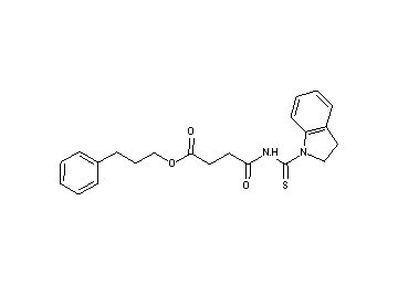 3-phenylpropyl 4-[(2,3-dihydro-1H-indol-1-ylcarbonothioyl)amino]-4-oxobutanoate - Click Image to Close