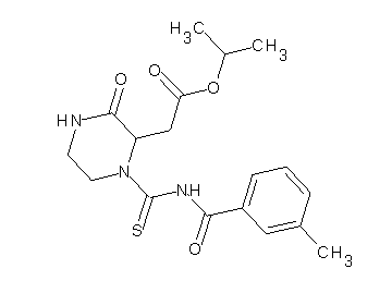 isopropyl (1-{[(3-methylbenzoyl)amino]carbonothioyl}-3-oxo-2-piperazinyl)acetate - Click Image to Close
