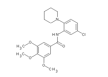 N-[5-chloro-2-(1-piperidinyl)phenyl]-3,4,5-trimethoxybenzamide - Click Image to Close
