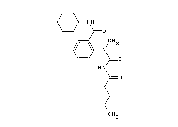 N-cyclohexyl-2-{methyl[(pentanoylamino)carbonothioyl]amino}benzamide - Click Image to Close
