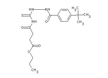 propyl 4-({[2-(4-tert-butylbenzoyl)hydrazino]carbonothioyl}amino)-4-oxobutanoate - Click Image to Close