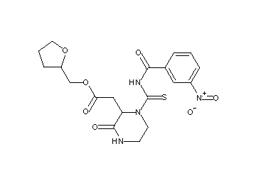 tetrahydro-2-furanylmethyl (1-{[(3-nitrobenzoyl)amino]carbonothioyl}-3-oxo-2-piperazinyl)acetate