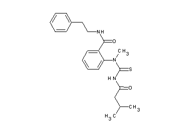 2-(methyl{[(3-methylbutanoyl)amino]carbonothioyl}amino)-N-(2-phenylethyl)benzamide - Click Image to Close