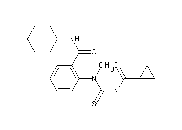 N-cyclohexyl-2-[{[(cyclopropylcarbonyl)amino]carbonothioyl}(methyl)amino]benzamide - Click Image to Close