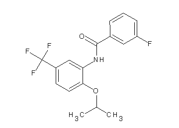 3-fluoro-N-[2-isopropoxy-5-(trifluoromethyl)phenyl]benzamide - Click Image to Close