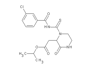 isopropyl (1-{[(3-chlorobenzoyl)amino]carbonothioyl}-3-oxo-2-piperazinyl)acetate - Click Image to Close