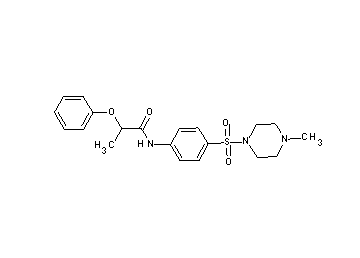 N-{4-[(4-methyl-1-piperazinyl)sulfonyl]phenyl}-2-phenoxypropanamide - Click Image to Close