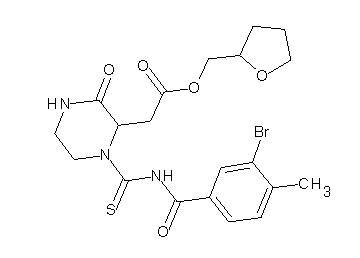 tetrahydro-2-furanylmethyl (1-{[(3-bromo-4-methylbenzoyl)amino]carbonothioyl}-3-oxo-2-piperazinyl)acetate - Click Image to Close