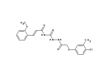 N-({2-[(4-chloro-3-methylphenoxy)acetyl]hydrazino}carbonothioyl)-3-(2-methoxyphenyl)acrylamide - Click Image to Close