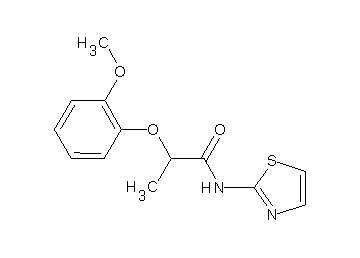 2-(2-methoxyphenoxy)-N-1,3-thiazol-2-ylpropanamide - Click Image to Close
