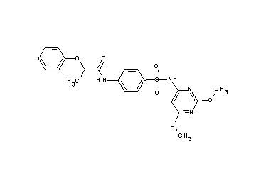 N-(4-{[(2,6-dimethoxy-4-pyrimidinyl)amino]sulfonyl}phenyl)-2-phenoxypropanamide - Click Image to Close