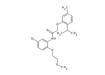 N-[5-chloro-2-(2-methoxyethoxy)phenyl]-2-(2-isopropyl-5-methylphenoxy)acetamide - Click Image to Close
