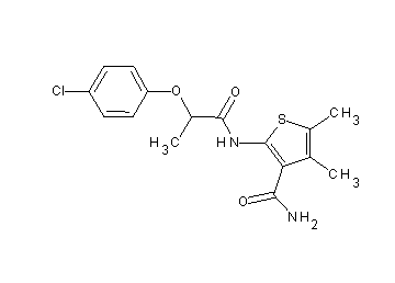 2-{[2-(4-chlorophenoxy)propanoyl]amino}-4,5-dimethyl-3-thiophenecarboxamide