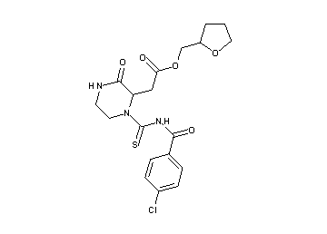 tetrahydro-2-furanylmethyl (1-{[(4-chlorobenzoyl)amino]carbonothioyl}-3-oxo-2-piperazinyl)acetate - Click Image to Close