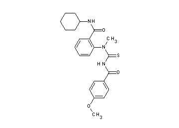 N-cyclohexyl-2-[{[(4-methoxybenzoyl)amino]carbonothioyl}(methyl)amino]benzamide - Click Image to Close