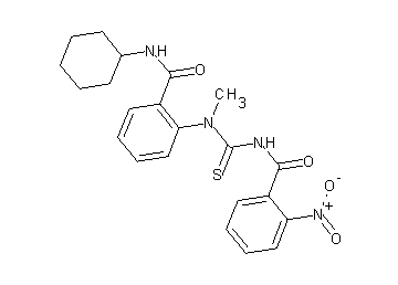 N-cyclohexyl-2-(methyl{[(2-nitrobenzoyl)amino]carbonothioyl}amino)benzamide
