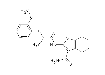 2-{[2-(2-methoxyphenoxy)propanoyl]amino}-4,5,6,7-tetrahydro-1-benzothiophene-3-carboxamide - Click Image to Close