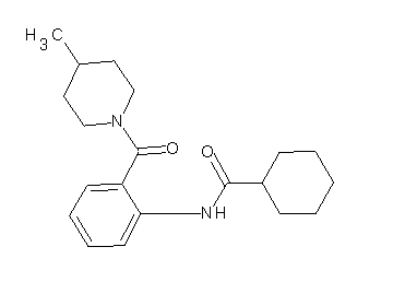 N-{2-[(4-methyl-1-piperidinyl)carbonyl]phenyl}cyclohexanecarboxamide - Click Image to Close