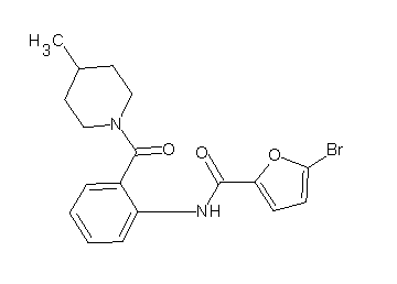 5-bromo-N-{2-[(4-methyl-1-piperidinyl)carbonyl]phenyl}-2-furamide - Click Image to Close
