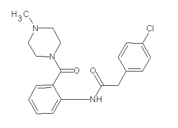 2-(4-chlorophenyl)-N-{2-[(4-methyl-1-piperazinyl)carbonyl]phenyl}acetamide - Click Image to Close