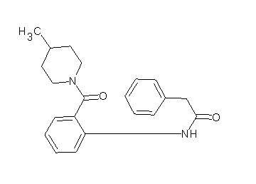 N-{2-[(4-methyl-1-piperidinyl)carbonyl]phenyl}-2-phenylacetamide - Click Image to Close