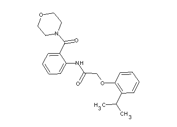 2-(2-isopropylphenoxy)-N-[2-(4-morpholinylcarbonyl)phenyl]acetamide - Click Image to Close