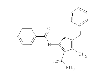 N-[3-(aminocarbonyl)-5-benzyl-4-methyl-2-thienyl]nicotinamide - Click Image to Close