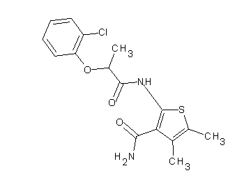2-{[2-(2-chlorophenoxy)propanoyl]amino}-4,5-dimethyl-3-thiophenecarboxamide - Click Image to Close