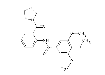 3,4,5-trimethoxy-N-[2-(1-pyrrolidinylcarbonyl)phenyl]benzamide - Click Image to Close