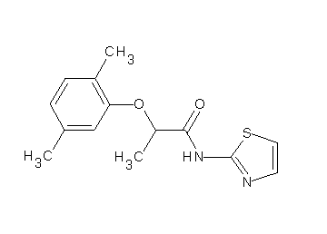 2-(2,5-dimethylphenoxy)-N-1,3-thiazol-2-ylpropanamide - Click Image to Close
