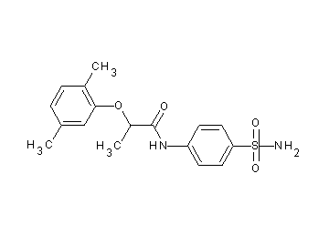N-[4-(aminosulfonyl)phenyl]-2-(2,5-dimethylphenoxy)propanamide - Click Image to Close