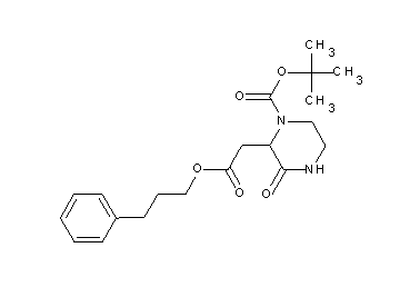 tert-butyl 3-oxo-2-[2-oxo-2-(3-phenylpropoxy)ethyl]-1-piperazinecarboxylate - Click Image to Close