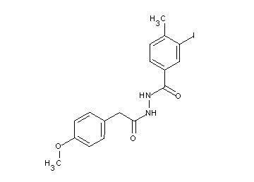 3-iodo-N'-[(4-methoxyphenyl)acetyl]-4-methylbenzohydrazide - Click Image to Close