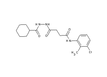N-(3-chloro-2-methylphenyl)-4-[2-(cyclohexylcarbonyl)hydrazino]-4-oxobutanamide - Click Image to Close