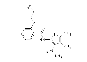 4,5-dimethyl-2-[(2-propoxybenzoyl)amino]-3-thiophenecarboxamide - Click Image to Close