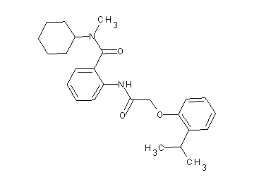 N-cyclohexyl-2-{[(2-isopropylphenoxy)acetyl]amino}-N-methylbenzamide - Click Image to Close