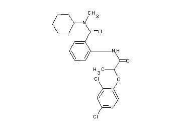 N-cyclohexyl-2-{[2-(2,4-dichlorophenoxy)propanoyl]amino}-N-methylbenzamide - Click Image to Close