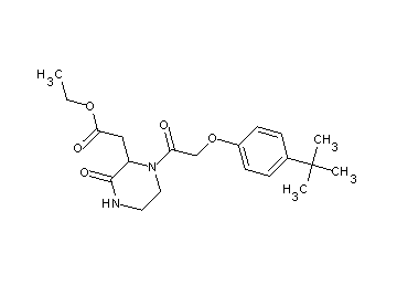 ethyl {1-[(4-tert-butylphenoxy)acetyl]-3-oxo-2-piperazinyl}acetate - Click Image to Close