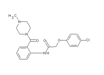 2-(4-chlorophenoxy)-N-{2-[(4-methyl-1-piperazinyl)carbonyl]phenyl}acetamide - Click Image to Close