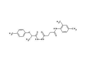 N-(2,4-dimethylphenyl)-4-{2-[2-(4-methylphenoxy)propanoyl]hydrazino}-4-oxobutanamide - Click Image to Close