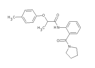 2-(4-methylphenoxy)-N-[2-(1-pyrrolidinylcarbonyl)phenyl]propanamide - Click Image to Close
