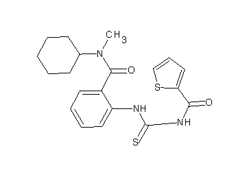 N-{[(2-{[cyclohexyl(methyl)amino]carbonyl}phenyl)amino]carbonothioyl}-2-thiophenecarboxamide - Click Image to Close