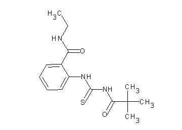 2-({[(2,2-dimethylpropanoyl)amino]carbonothioyl}amino)-N-ethylbenzamide - Click Image to Close