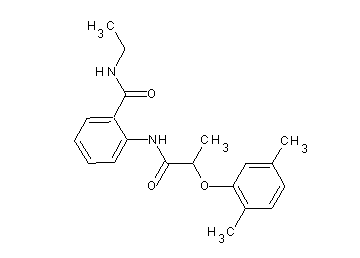 2-{[2-(2,5-dimethylphenoxy)propanoyl]amino}-N-ethylbenzamide - Click Image to Close