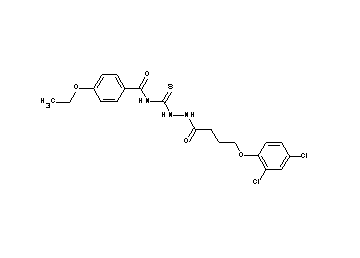 N-({2-[4-(2,4-dichlorophenoxy)butanoyl]hydrazino}carbonothioyl)-4-ethoxybenzamide - Click Image to Close