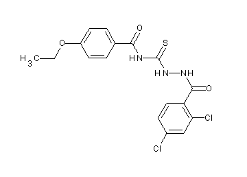 N-{[2-(2,4-dichlorobenzoyl)hydrazino]carbonothioyl}-4-ethoxybenzamide - Click Image to Close