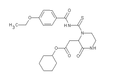 cyclohexyl (1-{[(4-ethoxybenzoyl)amino]carbonothioyl}-3-oxo-2-piperazinyl)acetate - Click Image to Close