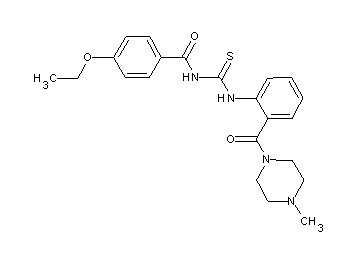 4-ethoxy-N-[({2-[(4-methyl-1-piperazinyl)carbonyl]phenyl}amino)carbonothioyl]benzamide - Click Image to Close